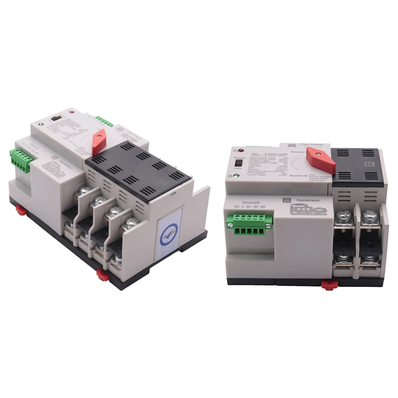 Hot Din Rail 100A 220V ATS Automatic Transfer Switch Electrical Selector Switches Dual Power Switch Uninterrupted Power
Hot Din Rail 100A 220V ATS Automatic Transfer Switch Electrical Selector Switches Dual Power Switch Uninterrupted Power