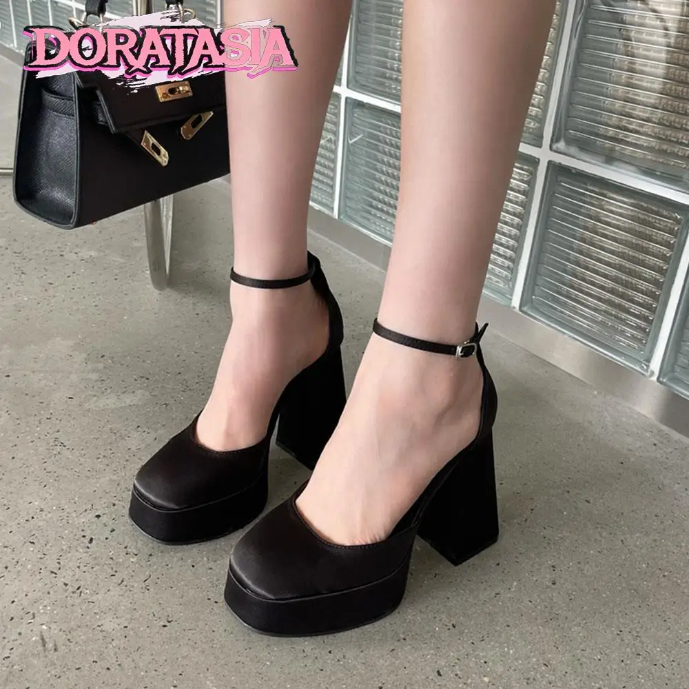 

Elegant Candy Colour High Heels Women Shoes Concise Goth Buckle Strap Novelty Designer Brand Comfy Party Summer Female Sandals