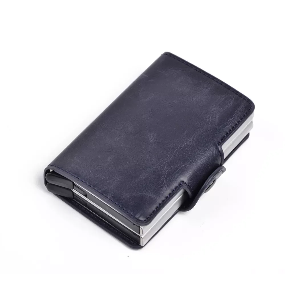 Men Double Aluminum Leather Credit Card Holder RFID Metal Wallet Automatic Pop Up Anti-theft Women Purse Business ID Cardholder
Men Double Aluminum Leather Credit Card Holder RFID Metal Wallet Automatic Pop Up Anti-theft Women Purse Business ID Cardholder
