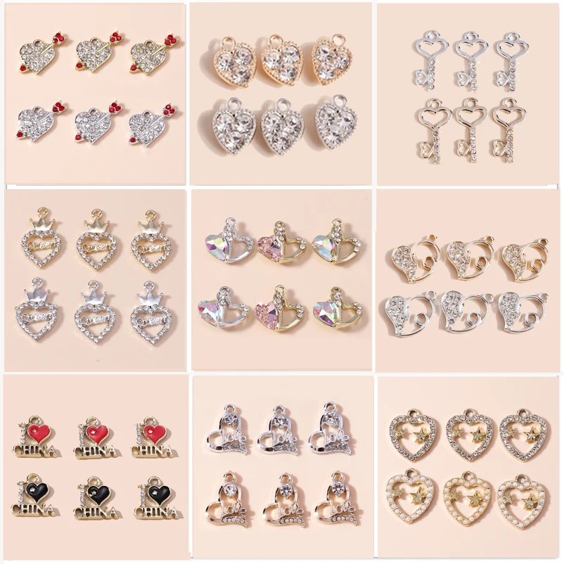10pcs Exquisite Clear Crystal Love Heart Charms Pendants for DIY Jewelry Making Accessories Wedding Jewelry
10pcs Exquisite Clear Crystal Love Heart Charms Pendants for DIY Jewelry Making Accessories Wedding Jewelry