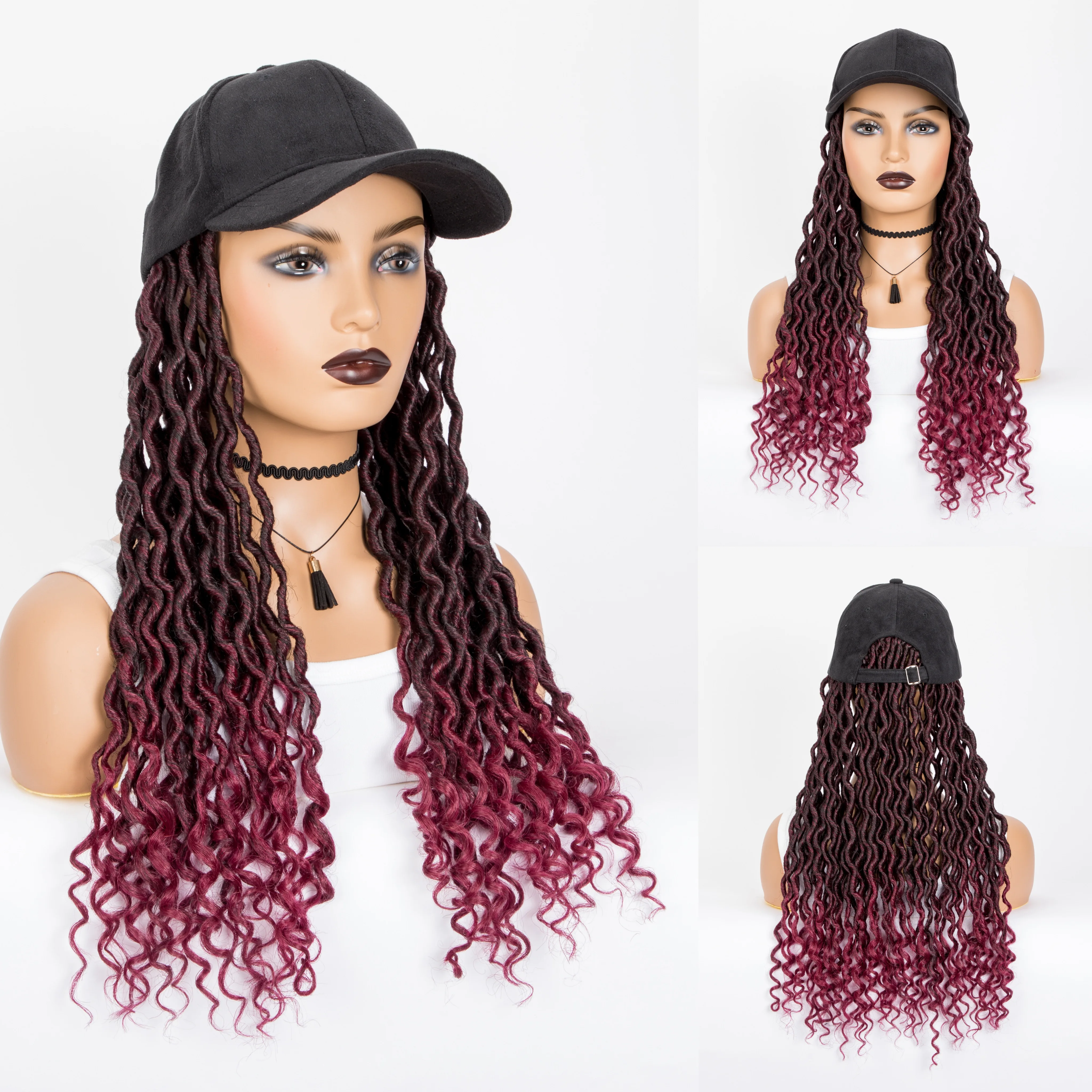 WIGERA Synthetic Faux Locs Braid Wig Goddess Locs Braided Wig Braiding Hair Extensions With Hat Baseball Cap Wig For Black Woman
WIGERA Synthetic Faux Locs Braid Wig Goddess Locs Braided Wig Braiding Hair Extensions With Hat Baseball Cap Wig For Black Woman