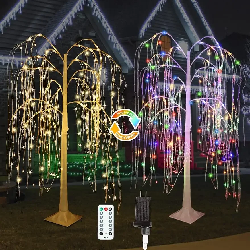 IJG Lighted Willow Tree, 5.5FT 256 LEDs LED Weeping Willow Tree Warm White&Multicolor Light with 10Modes Timer,
IJG Lighted Willow Tree, 5.5FT 256 LEDs LED Weeping Willow Tree Warm White&Multicolor Light with 10Modes Timer,