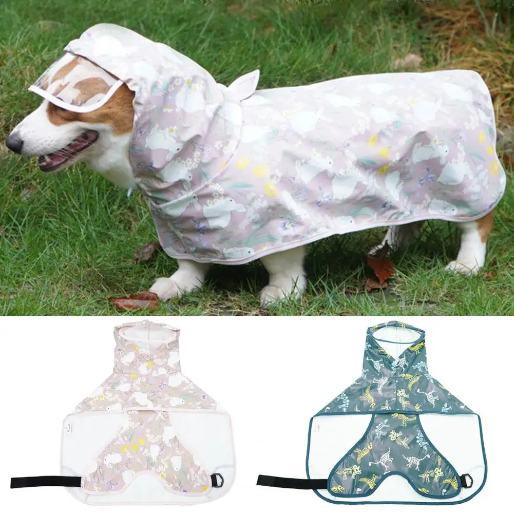 Stylish Breathable Waterproof Cartoon Dinosaur Print Pet Dog Hooded Raincoat Wear-resistant Dog Rainwear Pet Supplies
Stylish Breathable Waterproof Cartoon Dinosaur Print Pet Dog Hooded Raincoat Wear-resistant Dog Rainwear Pet Supplies