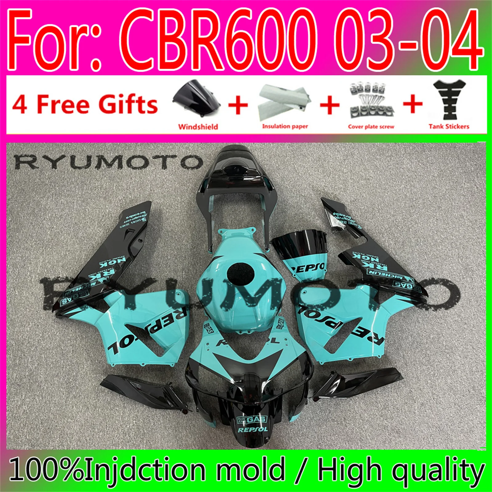 New ABS Motorcycle Whole Fairings Kit for HONDA CBR600RR F5 2003 2004 CBR600 CBR 600 03 04 Bodywork fairing REPSOL
New ABS Motorcycle Whole Fairings Kit for HONDA CBR600RR F5 2003 2004 CBR600 CBR 600 03 04 Bodywork fairing REPSOL