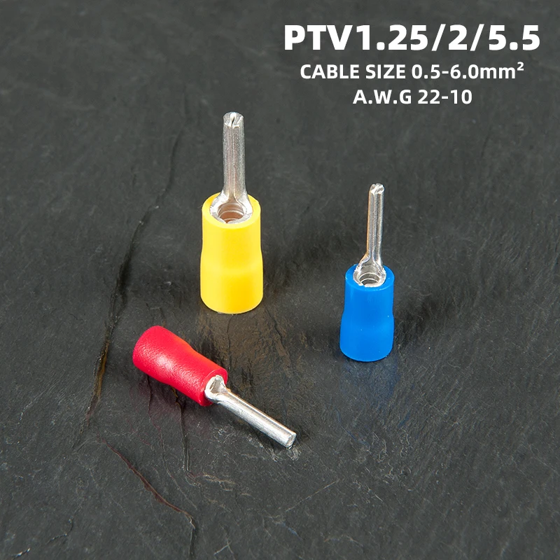 

PVC Pre-Insulated Pin Terminal Electrical Wire End Splice Crimp Connector Cold Press Needle Terminal Use For AWG22-10