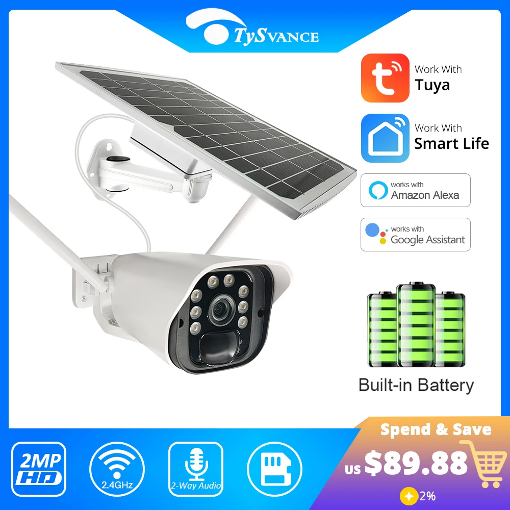 2MP Tuya Smart PTZ IP Camera Solar Rechargeable Battery Powered Wireless WIFI Bullet Security Video Surveillance Waterproof Cam
2MP Tuya Smart PTZ IP Camera Solar Rechargeable Battery Powered Wireless WIFI Bullet Security Video Surveillance Waterproof Cam