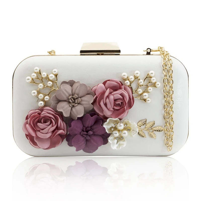 Women Clutches Purses Bags Flower Leather Envelope Pearl Wallet Evening Handbag(White)
Women Clutches Purses Bags Flower Leather Envelope Pearl Wallet Evening Handbag(White)