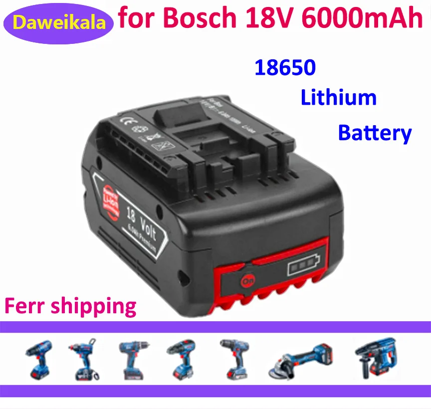 

2023 New Charger for Bosch Electric Drill 18V 6000mAh Li-ion Battery BAT609,BAT609G,BAT618, BAT618G, BAT614 charger18650