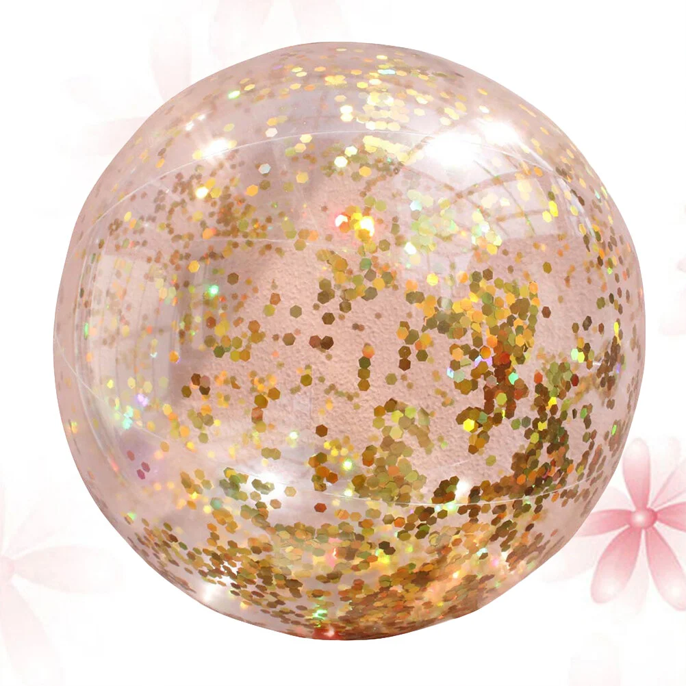 Ball Toy Round Transparent Outdoor Indoor Glitter Ball Play Gold Glitter Sequin Beach Ball with Pump (Golden)
Ball Toy Round Transparent Outdoor Indoor Glitter Ball Play Gold Glitter Sequin Beach Ball with Pump (Golden)