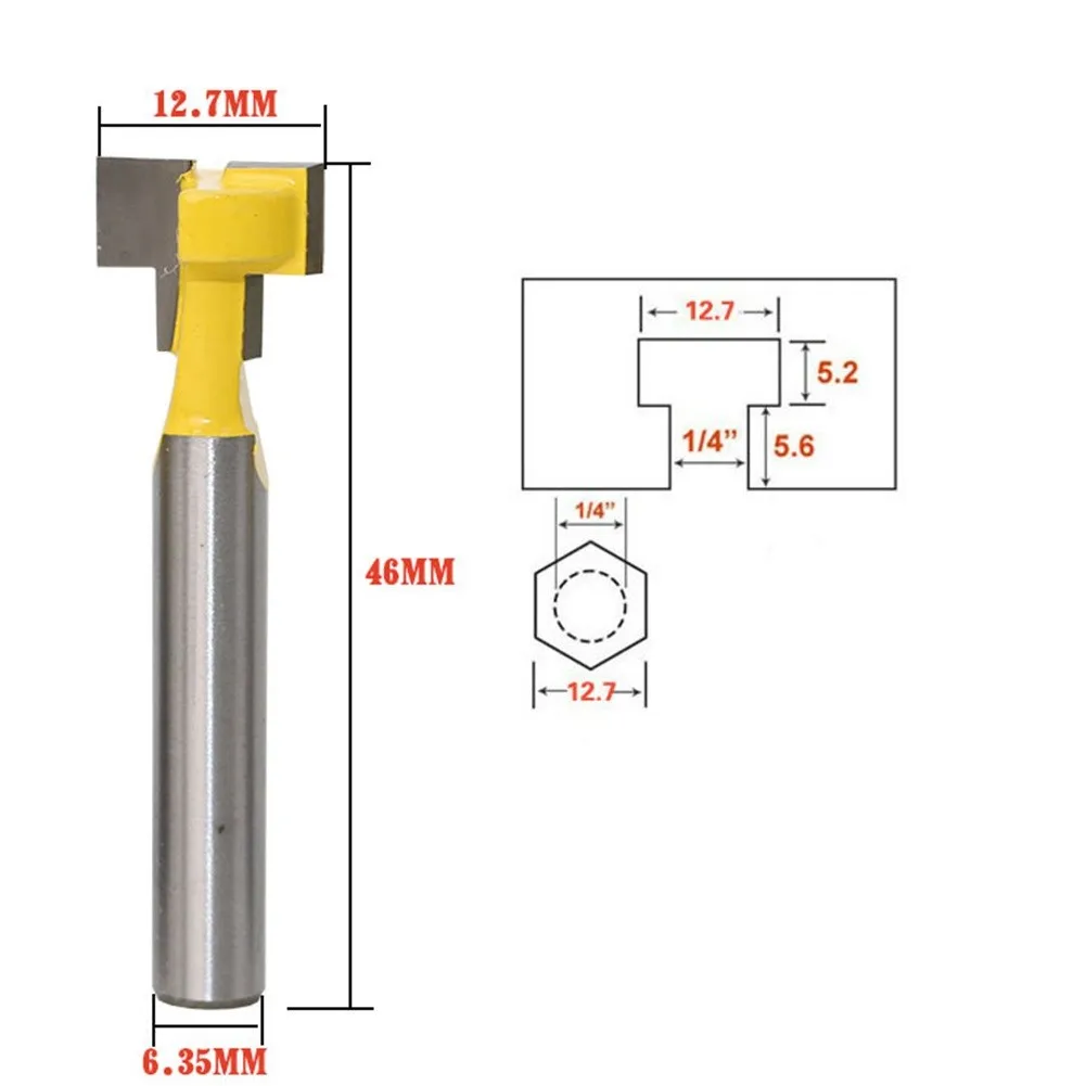 4pcs 1/4 1/2 Shank T-Slot Router Bits Set For 3/8 1/2 Slotting Milling Cutter Wood Woodworking Tools
4pcs 1/4 1/2 Shank T-Slot Router Bits Set For 3/8 1/2 Slotting Milling Cutter Wood Woodworking Tools