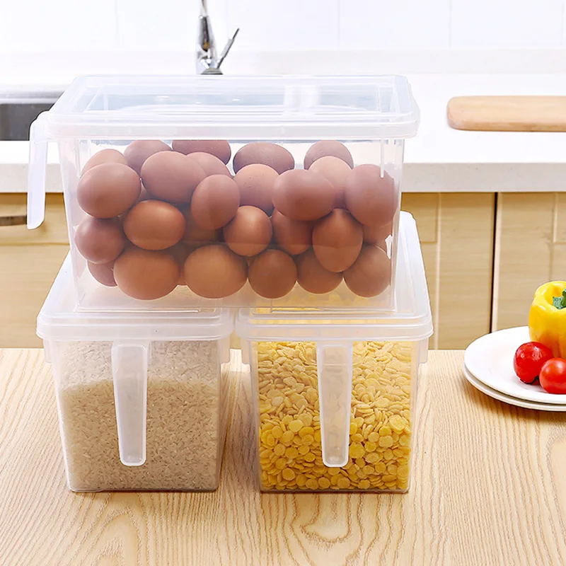 BPA Free Kitchen Clear Storage Box Grains Beans Storage Contain Sealed Home Organizer Food Container Refrigerator Storage Boxes
BPA Free Kitchen Clear Storage Box Grains Beans Storage Contain Sealed Home Organizer Food Container Refrigerator Storage Boxes
