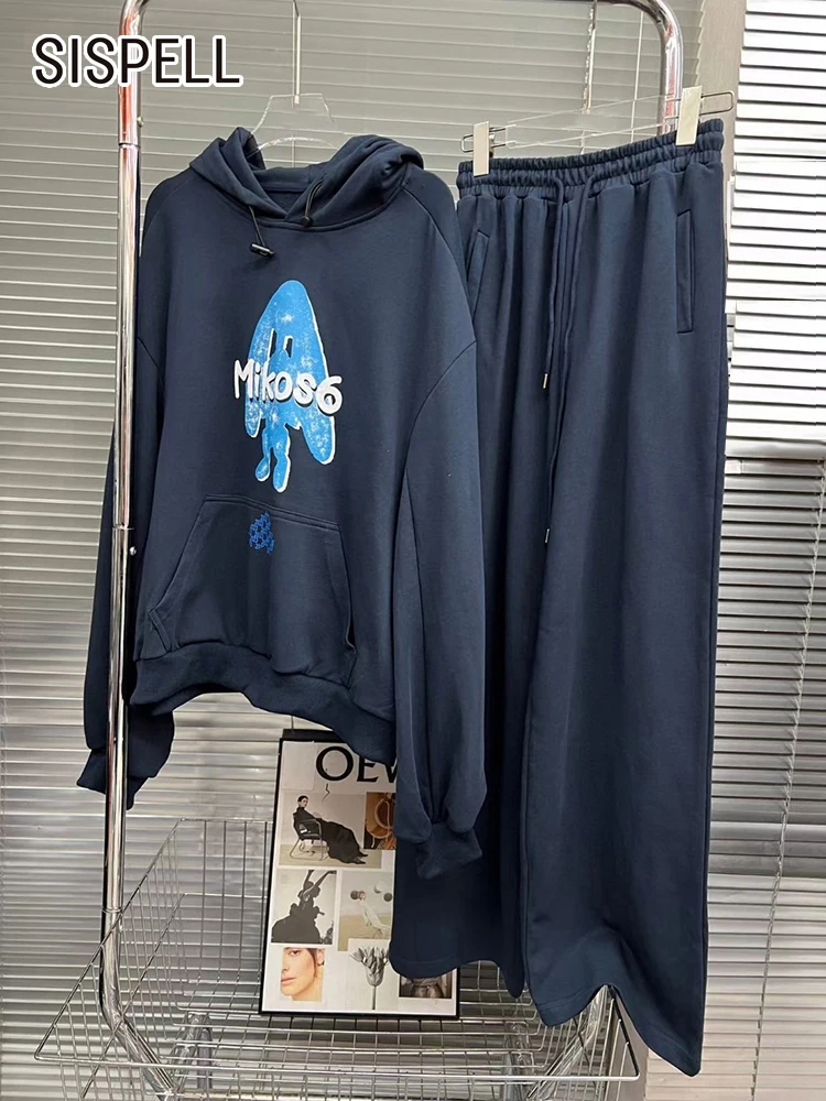 SISPELL Casual Print Sets For Women Hooded Long Sleeve Loose Tops Drawstring Trouser Fashion Two Piece Sets Female Spring 2023
SISPELL Casual Print Sets For Women Hooded Long Sleeve Loose Tops Drawstring Trouser Fashion Two Piece Sets Female Spring 2023