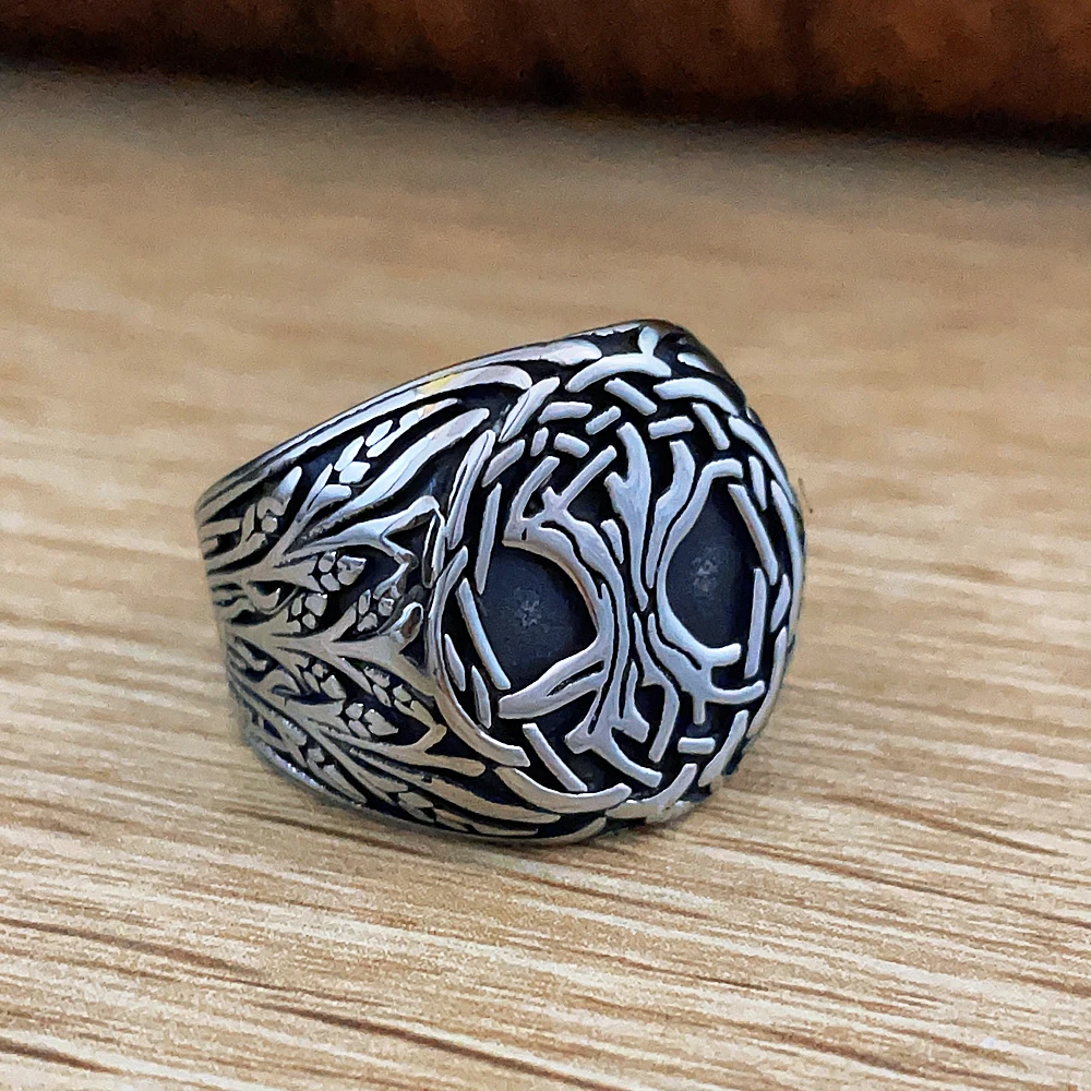 Norse Mythology Yggdrasil Rings Men Women Vintage Viking Tree Of Life Ring Stainless Steel Fashion Amulet Jewelry Free Shipping
Norse Mythology Yggdrasil Rings Men Women Vintage Viking Tree Of Life Ring Stainless Steel Fashion Amulet Jewelry Free Shipping