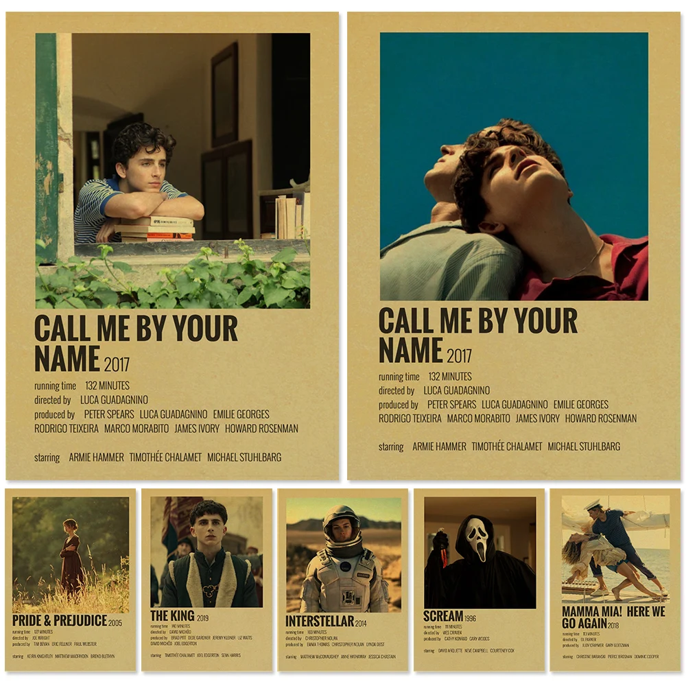 Vintage Classic Movie Kraft Paper Posters Call Me By Your Name Scream Film Retro Home Wall Decor Poster Art Painting Pictures 
Vintage Classic Movie Kraft Paper Posters Call Me By Your Name Scream Film Retro Home Wall Decor Poster Art Painting Pictures