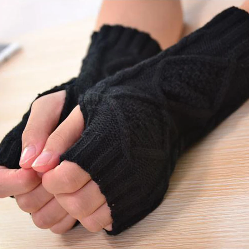 Knitted Half Finger Gloves Women's Warm Soft Wool Winter Gloves Handschoenen Mittens For Girl Guantes Invierno Mujer Luvas
Knitted Half Finger Gloves Women's Warm Soft Wool Winter Gloves Handschoenen Mittens For Girl Guantes Invierno Mujer Luvas