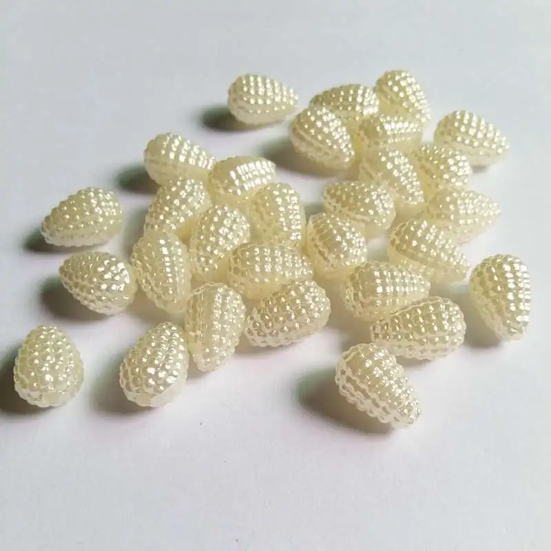 

40pcs/lot 10mm/15mm corn Beads ABS Round Imitation Pearls Loose Beads with Hole for DIY Art Garment Necklace Accessories