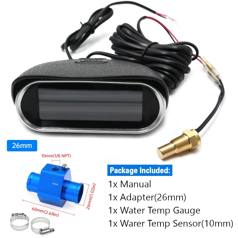 Универсальный цифровой автомобильный измеритель температуры воды 2 в 1 12 В/24 В с ЖК-дисплеем вольтметр измеритель величины напряжения и датчиком температуры 
Универсальный цифровой автомобильный измеритель температуры воды 2 в 1 12 В/24 В с ЖК-дисплеем вольтметр измеритель величины напряжения и датчиком температуры