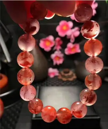 Natural South Red AgateRound Beads Bracelet AAAA 10.5mm 
Natural South Red AgateRound Beads Bracelet AAAA 10.5mm