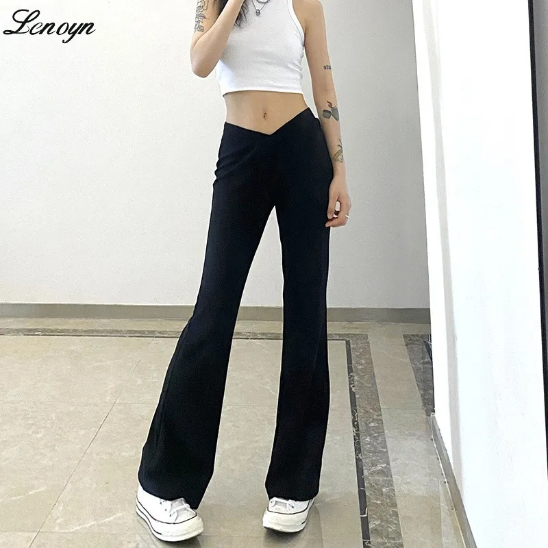 Lenoyn 2023 New Spicy Girl V-shaped Waist Black Micro Flare Pants Long Pants Women's High Street Loose Slim Drop Casual Pants
Lenoyn 2023 New Spicy Girl V-shaped Waist Black Micro Flare Pants Long Pants Women's High Street Loose Slim Drop Casual Pants
