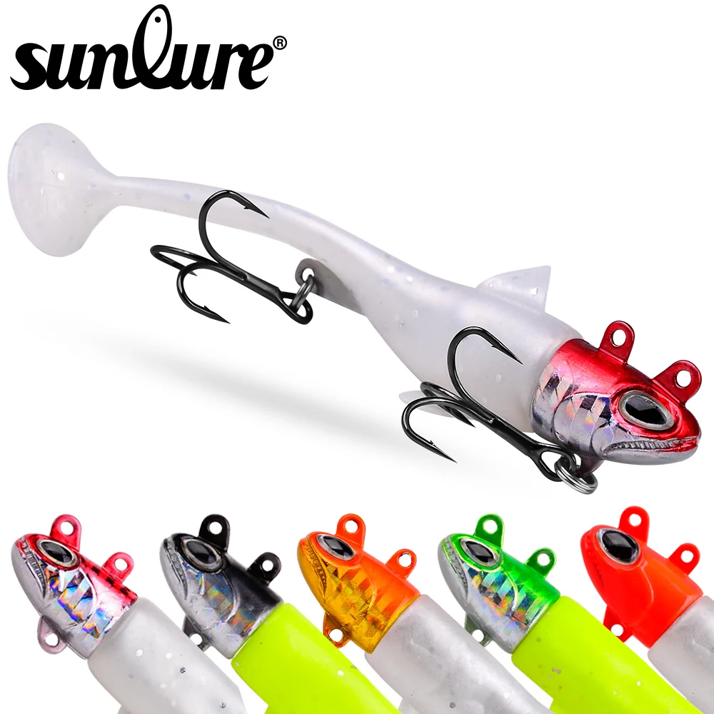 Sunlure 5PCS Soft Lure Jig Bait 13.5g-56g Trolling Jig Head Silicone Lure Sinking Fishing Wobbler Vivid Swimbait Sea Fishing
Sunlure 5PCS Soft Lure Jig Bait 13.5g-56g Trolling Jig Head Silicone Lure Sinking Fishing Wobbler Vivid Swimbait Sea Fishing
