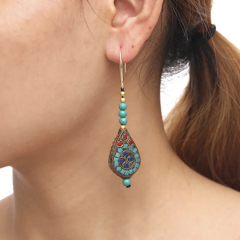 Boho Ethnic Style Nepalese Bead Pendant Earrings Retro Jewelry All-match Earrings
Boho Ethnic Style Nepalese Bead Pendant Earrings Retro Jewelry All-match Earrings