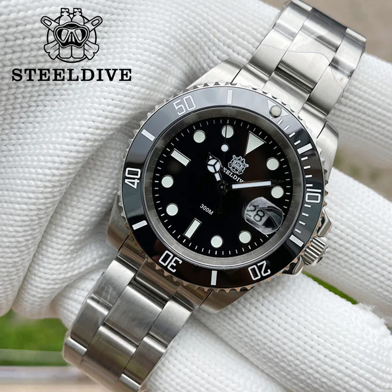 Часы STEELDIVE мужские водонепроницаемые кварцевые с сапфировым стеклом 300 м 2115 -