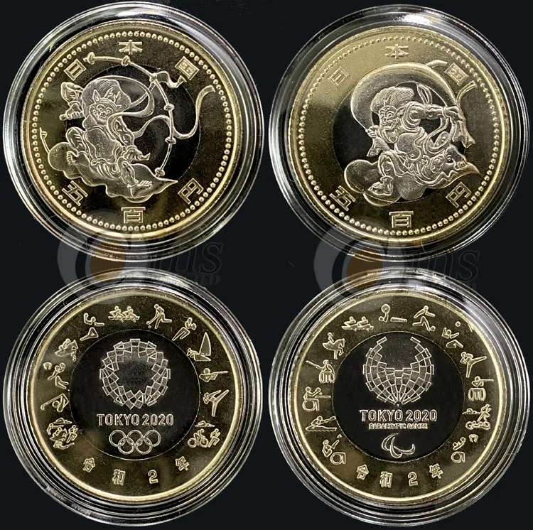 

Thor Fengshen 4 группы Япония 2020 Токио 500 юаней биметаллическая памятная монета 2 шт. 100% оригинал