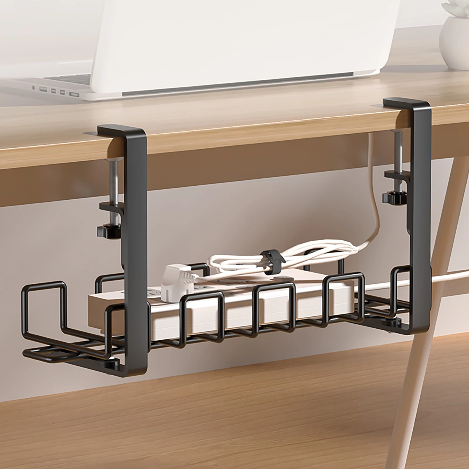 Under Desk Cable Tray Under The Table Socket Cord Storage Organizer No Drill Cable Management Rack Home Supplies 
Under Desk Cable Tray Under The Table Socket Cord Storage Organizer No Drill Cable Management Rack Home Supplies