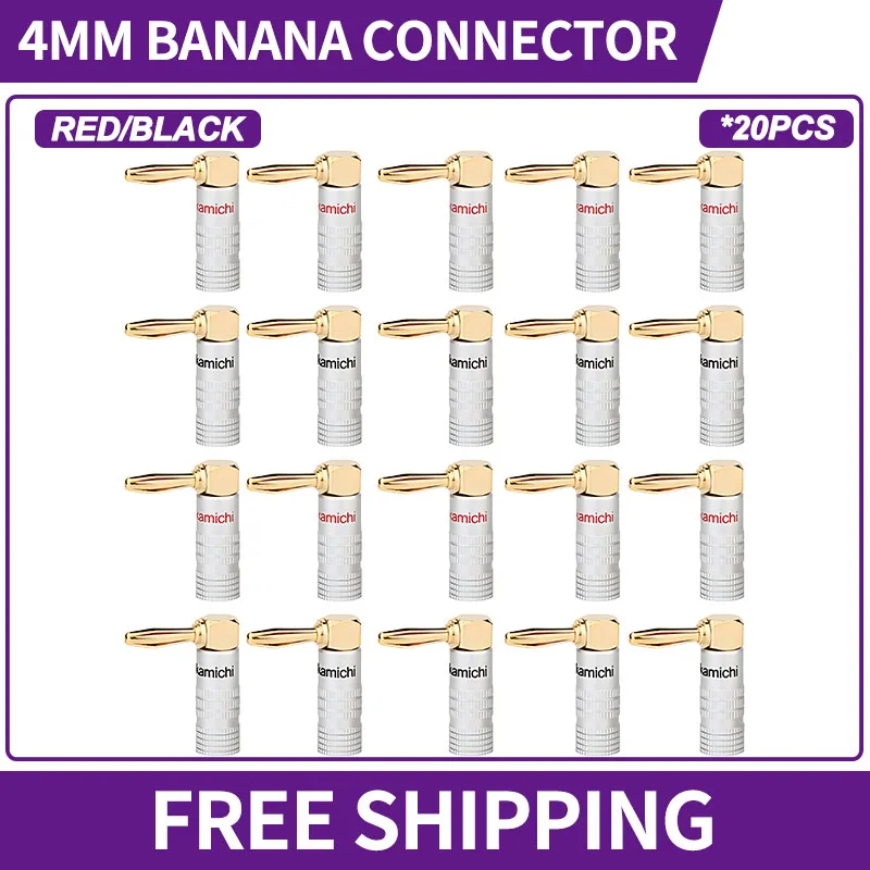 20PCS High-Quality 4MM Banana Plugs with Screw Lock and 24K Gold-Plated Connector—Ideal for Audio Jack Speaker Plugs
20PCS High-Quality 4MM Banana Plugs with Screw Lock and 24K Gold-Plated Connector—Ideal for Audio Jack Speaker Plugs