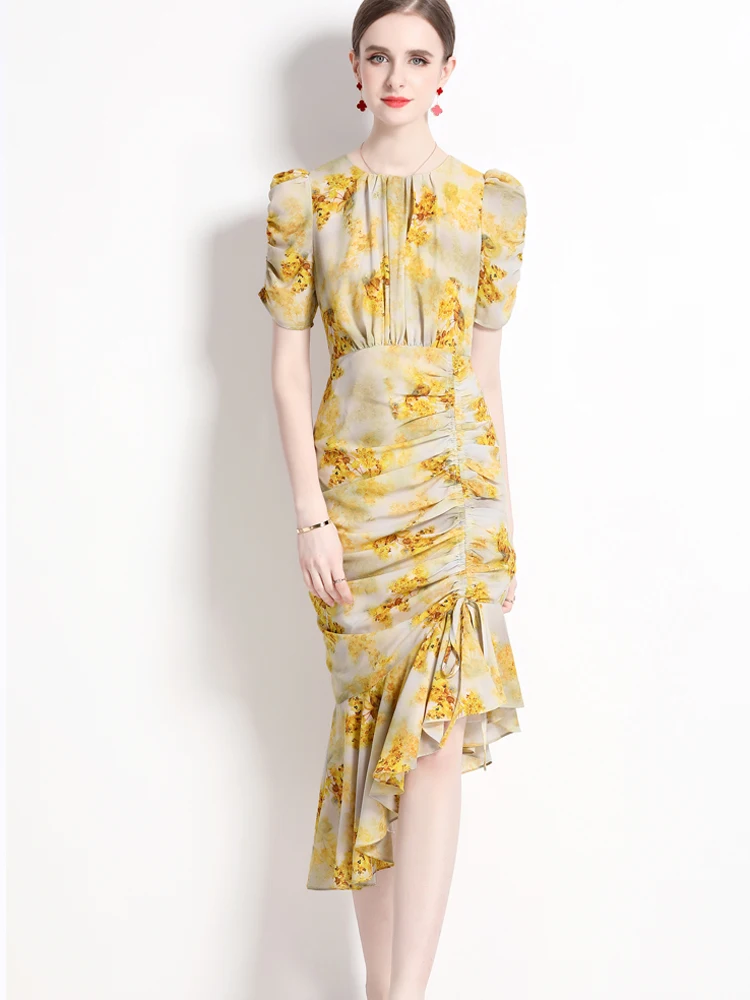 Summer Print Midi Pleated Dresses for Women 2023 Fashion Short Sleeve Irregular Casual Vestido Female Clothing Robe Femme
Summer Print Midi Pleated Dresses for Women 2023 Fashion Short Sleeve Irregular Casual Vestido Female Clothing Robe Femme