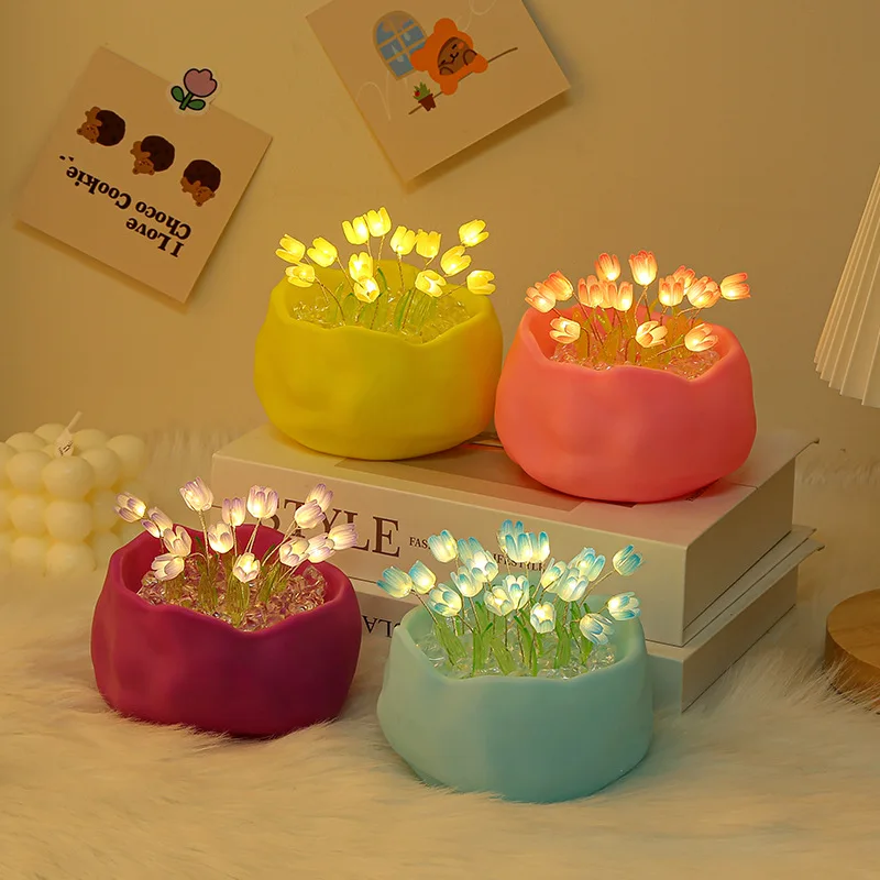 DIY LED Tulip Night Light Battery Bedroom Ins Sleep Light Birthday Gift Girl Flower Atmosphere Light DIY Handmade Special Gift
DIY LED Tulip Night Light Battery Bedroom Ins Sleep Light Birthday Gift Girl Flower Atmosphere Light DIY Handmade Special Gift