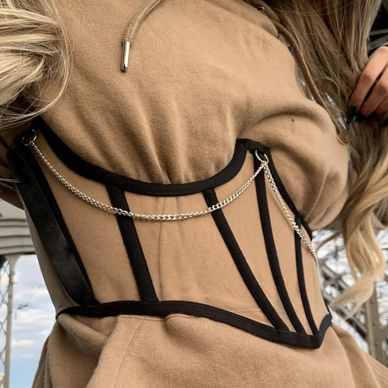 Chain chest support waist girdle women 2023 trend new temperament commuting slim belt waist seal
Chain chest support waist girdle women 2023 trend new temperament commuting slim belt waist seal
