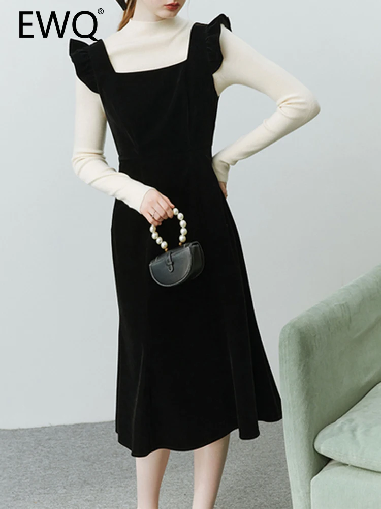 Женское бархатное платье-камисоль с высокой талией и квадратным вырезом
Женское бархатное платье-камисоль с высокой талией и квадратным вырезом