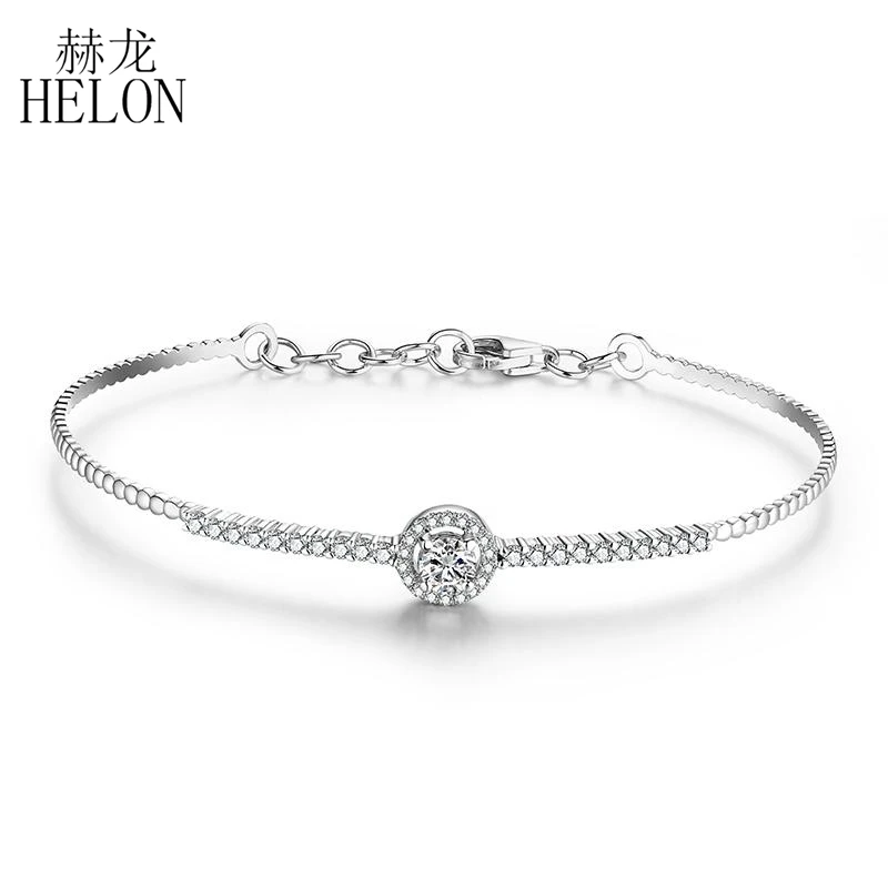 HELON VVS/DEF Moissanite Bracelet Solid 18k White Gold Lab Grown Moissanite Diamond Engagement Bracelet Women Fine Jewelry Gift
HELON VVS/DEF Moissanite Bracelet Solid 18k White Gold Lab Grown Moissanite Diamond Engagement Bracelet Women Fine Jewelry Gift