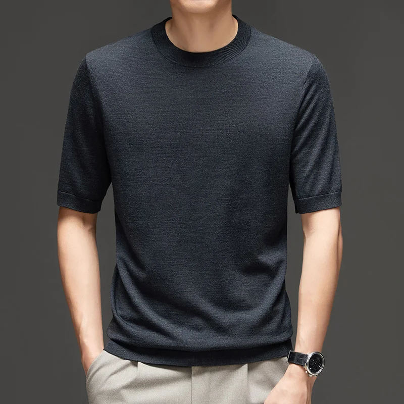 Мужская тонкая шерстяная футболка, Повседневная дышащая трикотажная рубашка из 100% чистой шерсти с круглым вырезом и короткими рукавами, ле...
Мужская тонкая шерстяная футболка, Повседневная дышащая трикотажная рубашка из 100% чистой шерсти с круглым вырезом и короткими рукавами, ле...
