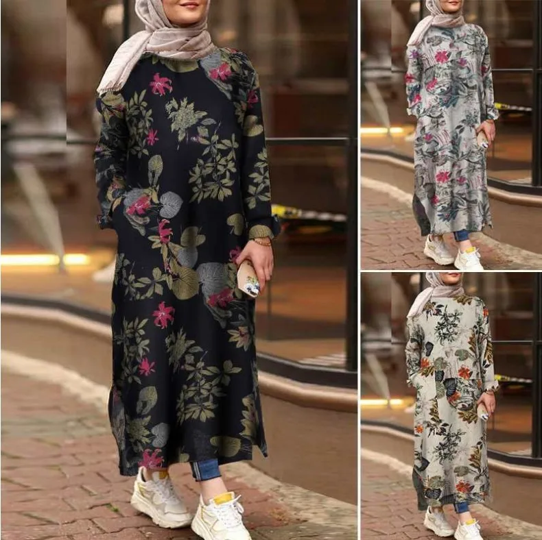 Print Dress Women Abaya Loose Muslim Long Dresses S-5XL Robe Femme Musulmane Caftan Marocain Ramadan Abayat Islamic Clothing
Print Dress Women Abaya Loose Muslim Long Dresses S-5XL Robe Femme Musulmane Caftan Marocain Ramadan Abayat Islamic Clothing