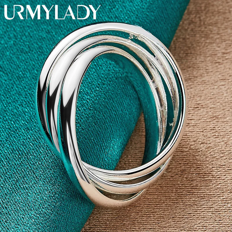 URMYLADY 925 Sterling Silver Three Ring 5-10# Ring For Women Wedding Engagement Party Fashion Jewelry
URMYLADY 925 Sterling Silver Three Ring 5-10# Ring For Women Wedding Engagement Party Fashion Jewelry