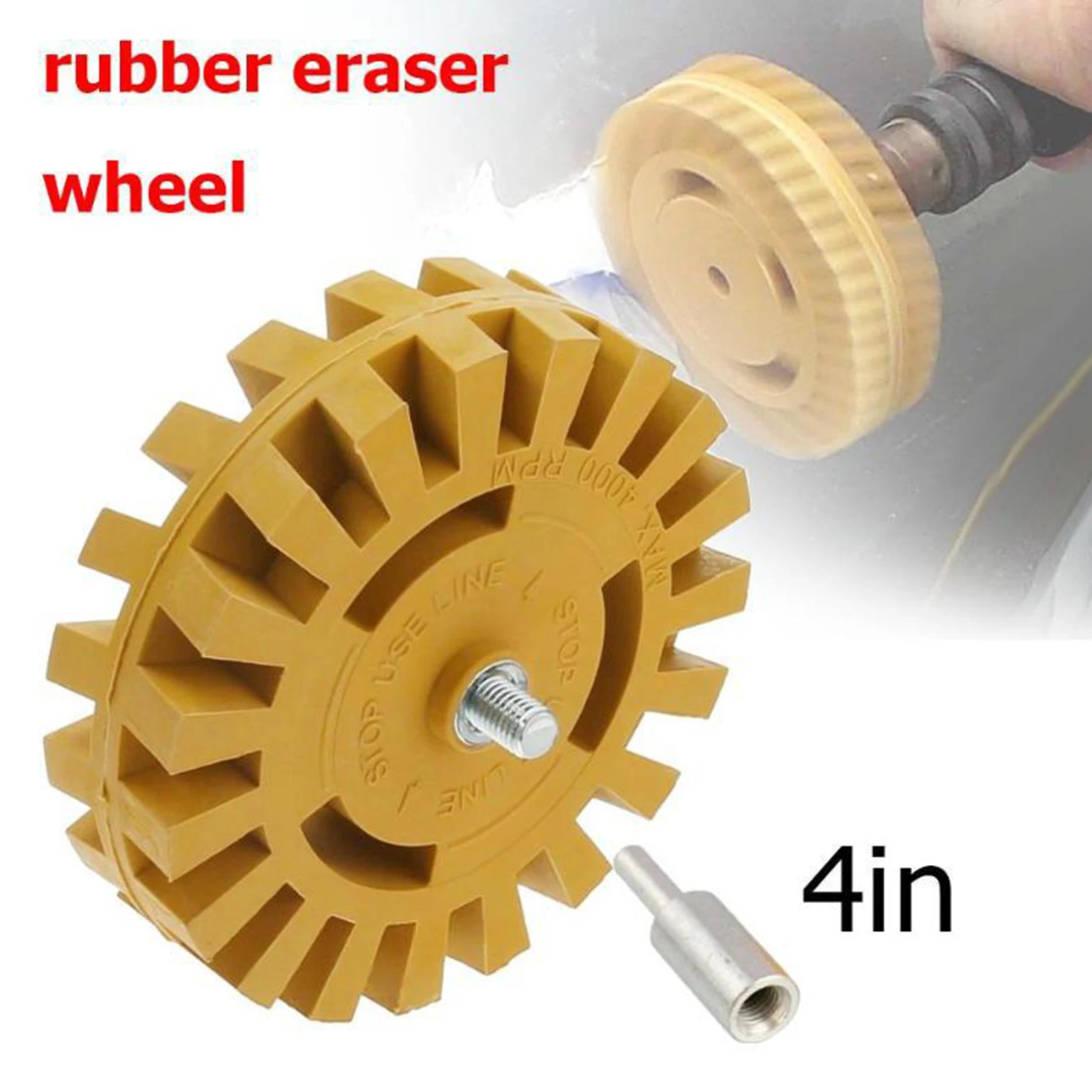 NEW Car Pneumatic Rubber Eraser Wheel Rubber Disk Decal Eraser Wheel Car Sticker Remover Paint Cleaner Car Polish Auxiliary Tool
NEW Car Pneumatic Rubber Eraser Wheel Rubber Disk Decal Eraser Wheel Car Sticker Remover Paint Cleaner Car Polish Auxiliary Tool