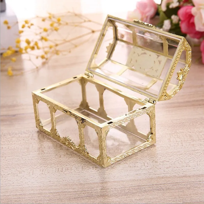 Transparent Plastic Candy Box Mini Golden Treasure Box Food Grade Small Jewelry Storage Wedding Candy Packaging Gift Box
Transparent Plastic Candy Box Mini Golden Treasure Box Food Grade Small Jewelry Storage Wedding Candy Packaging Gift Box