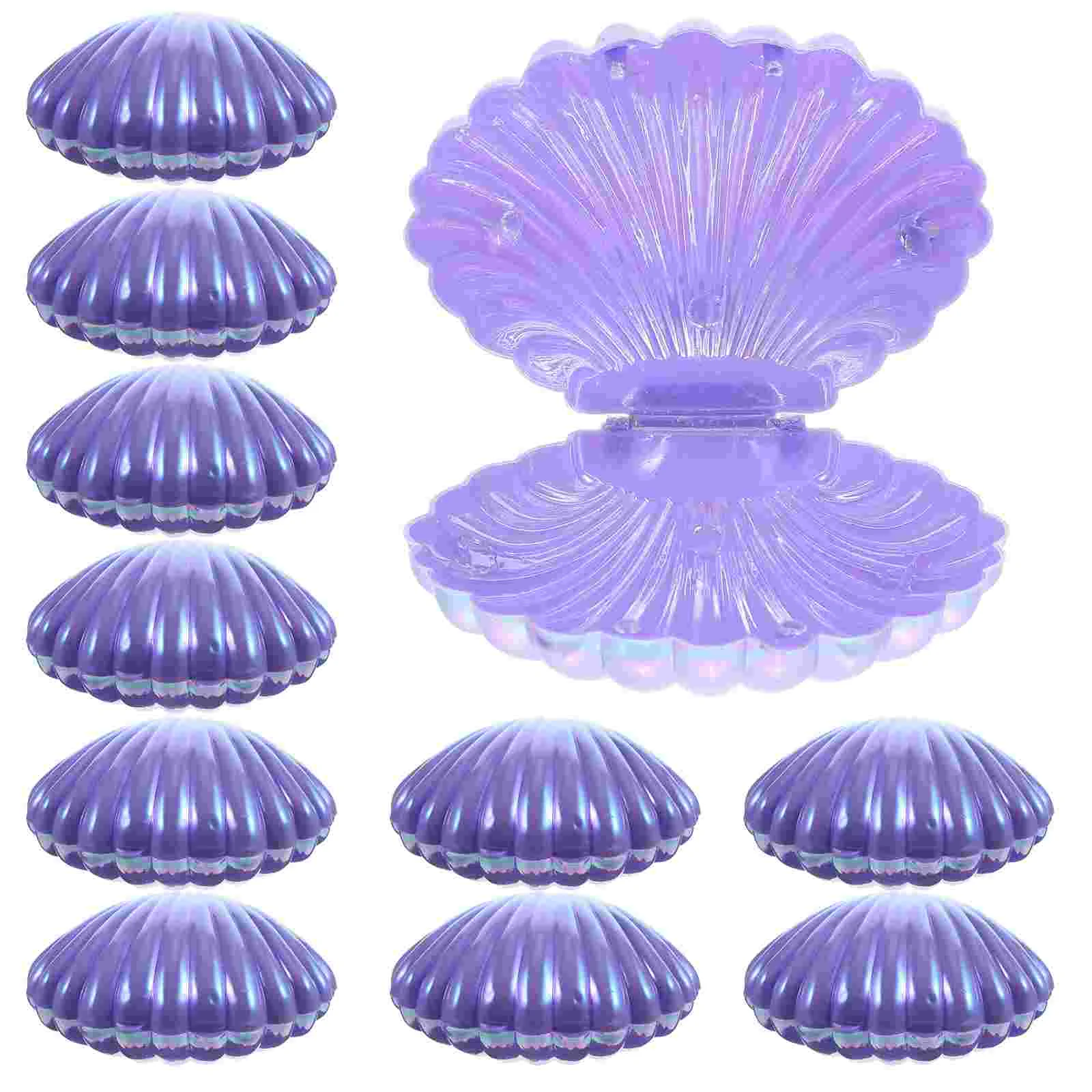

10 Pcs Candy Box Plastic Containers Dish Party Favor Small Jar Holder Pp Seashell