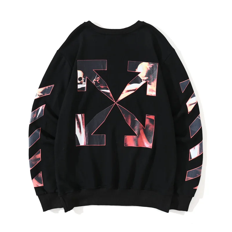 Мужской пуловер 2022 модный свитер со стрелками в диагональную полоску свободные