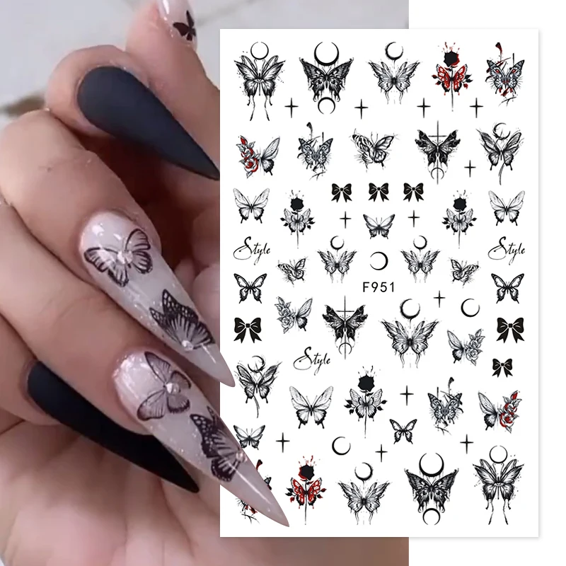 Black Butterfly Rose Leaves 3D Nail Stickers Snake Leaves Nail Design Self-adhesive Decals Manicure Slider Nail Art Accessories
Black Butterfly Rose Leaves 3D Nail Stickers Snake Leaves Nail Design Self-adhesive Decals Manicure Slider Nail Art Accessories