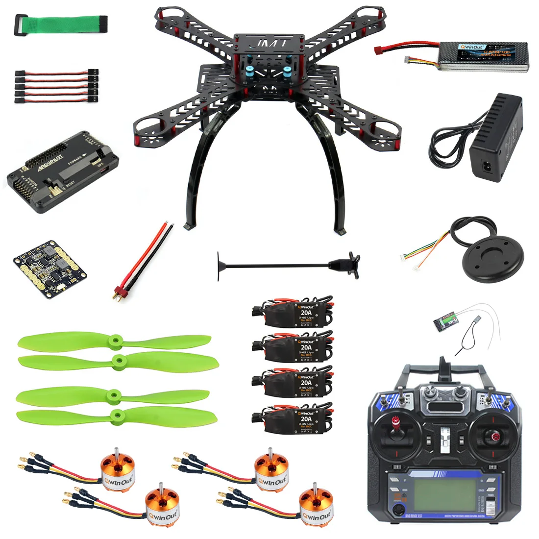 Full Kit DIY GPS Drone RC Carbon Fiber Frame Multicopter FPV APM2.8 1400KV Motor 20A ESC flysky 2.4GFS-i6 Transmitter F14891-B
Full Kit DIY GPS Drone RC Carbon Fiber Frame Multicopter FPV APM2.8 1400KV Motor 20A ESC flysky 2.4GFS-i6 Transmitter F14891-B