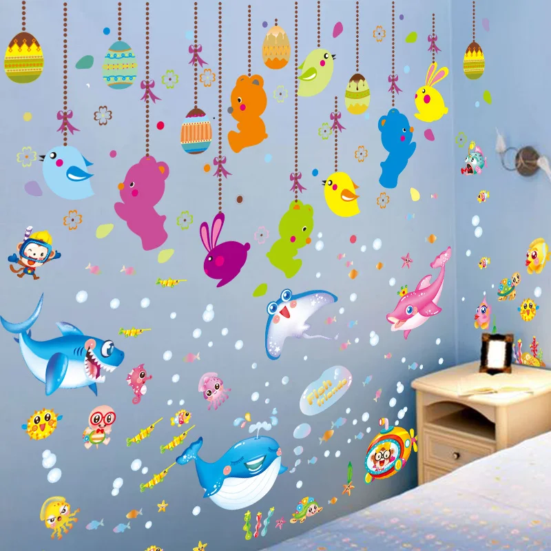 Marine Fish Wall Stickers DIY Animals Drop Ornament Mural Decals for Kids Rooms Baby Bedroom Home Decoration
Marine Fish Wall Stickers DIY Animals Drop Ornament Mural Decals for Kids Rooms Baby Bedroom Home Decoration