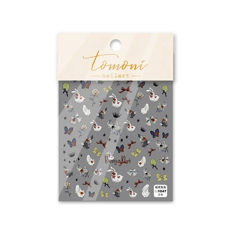 2022 New Craft Dark Bunny Rabbit Rose 5D Nail Art Sticker Adhesive High Quality 3D DIY Diablo Nail Art Decal Foil Decoration
2022 New Craft Dark Bunny Rabbit Rose 5D Nail Art Sticker Adhesive High Quality 3D DIY Diablo Nail Art Decal Foil Decoration