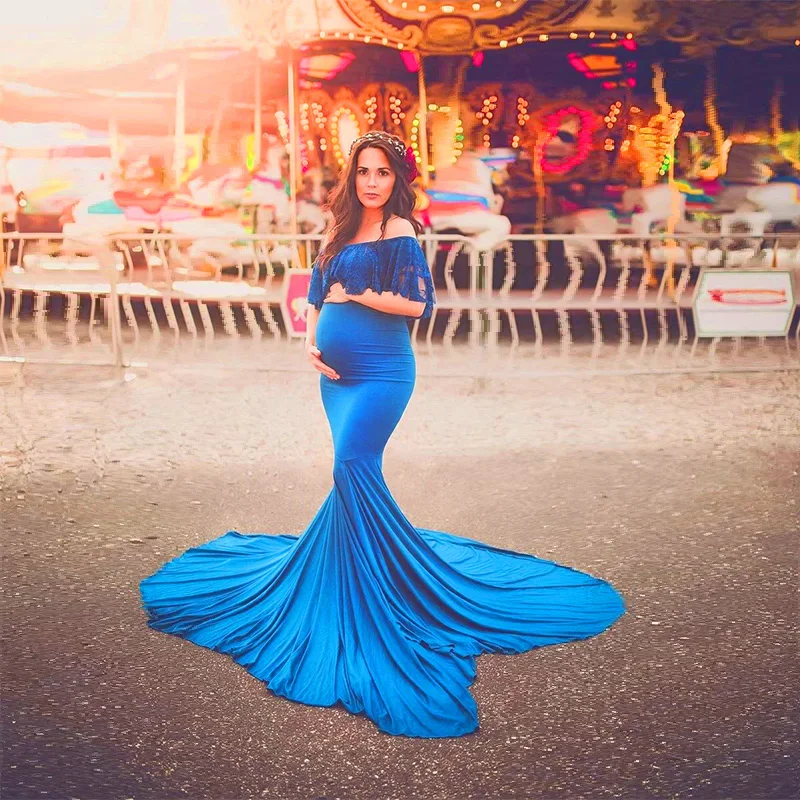 Sexy Shoulderless Maternity Photography Props Lace Patchwork Loose Trailing Dress Pregnancy Maxi Gown Photo Shoot Clothes
Sexy Shoulderless Maternity Photography Props Lace Patchwork Loose Trailing Dress Pregnancy Maxi Gown Photo Shoot Clothes