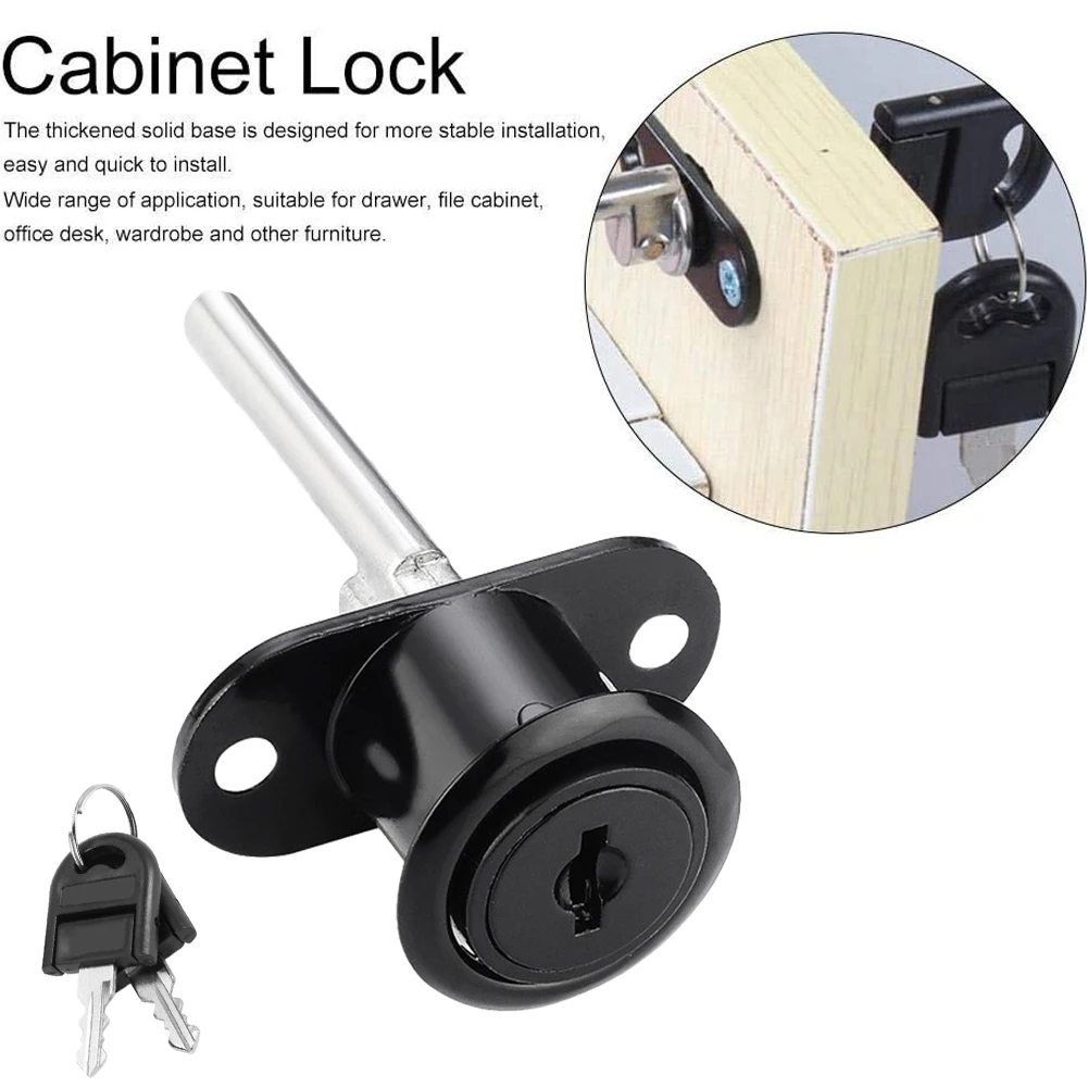 

Drawer For Cabinet Bookcase Cam Lock Drawer Lock With 2pcs Keys Hardwares For Furnitures Comfortable Plating Color