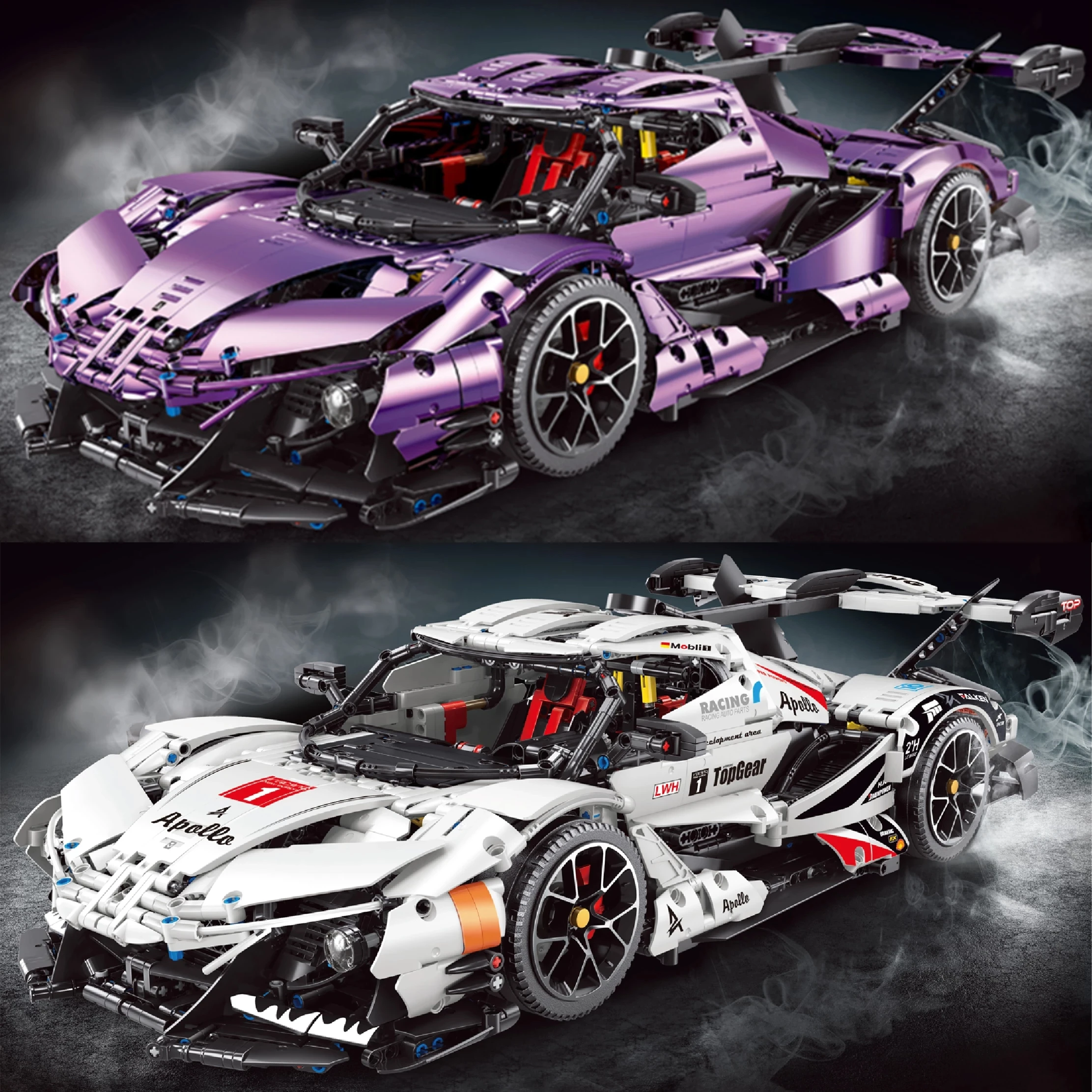 T5012 3668pcs MOC High Tech Electroplating Purple Apolloed Super Sports Car Model Building Blocks MOC Bricks Toys Christmas Gift
T5012 3668pcs MOC High Tech Electroplating Purple Apolloed Super Sports Car Model Building Blocks MOC Bricks Toys Christmas Gift