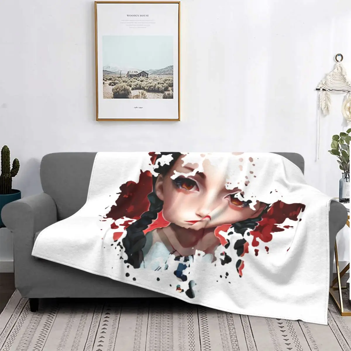 

Picture Blanket Wednesday Addams Fleece Velvet All Season Multifunction Super Warm Plaid Throw Blankets For home Bedspread