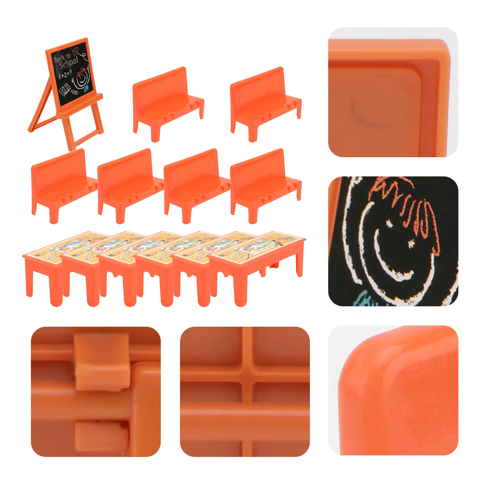 Wooden Classroom Blackboard Model Yellow Table Chairs House Mini Landscape Desk
Wooden Classroom Blackboard Model Yellow Table Chairs House Mini Landscape Desk